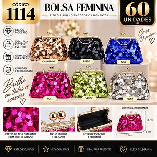 Bolsa de festa com brilho