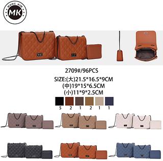 Kits 3 Bolsas Feminina (Bolsa maior+Bolsa média+Carteira)