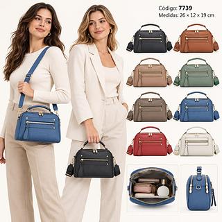 Bolsa Feminina Média, Alça de Mão e Transversal